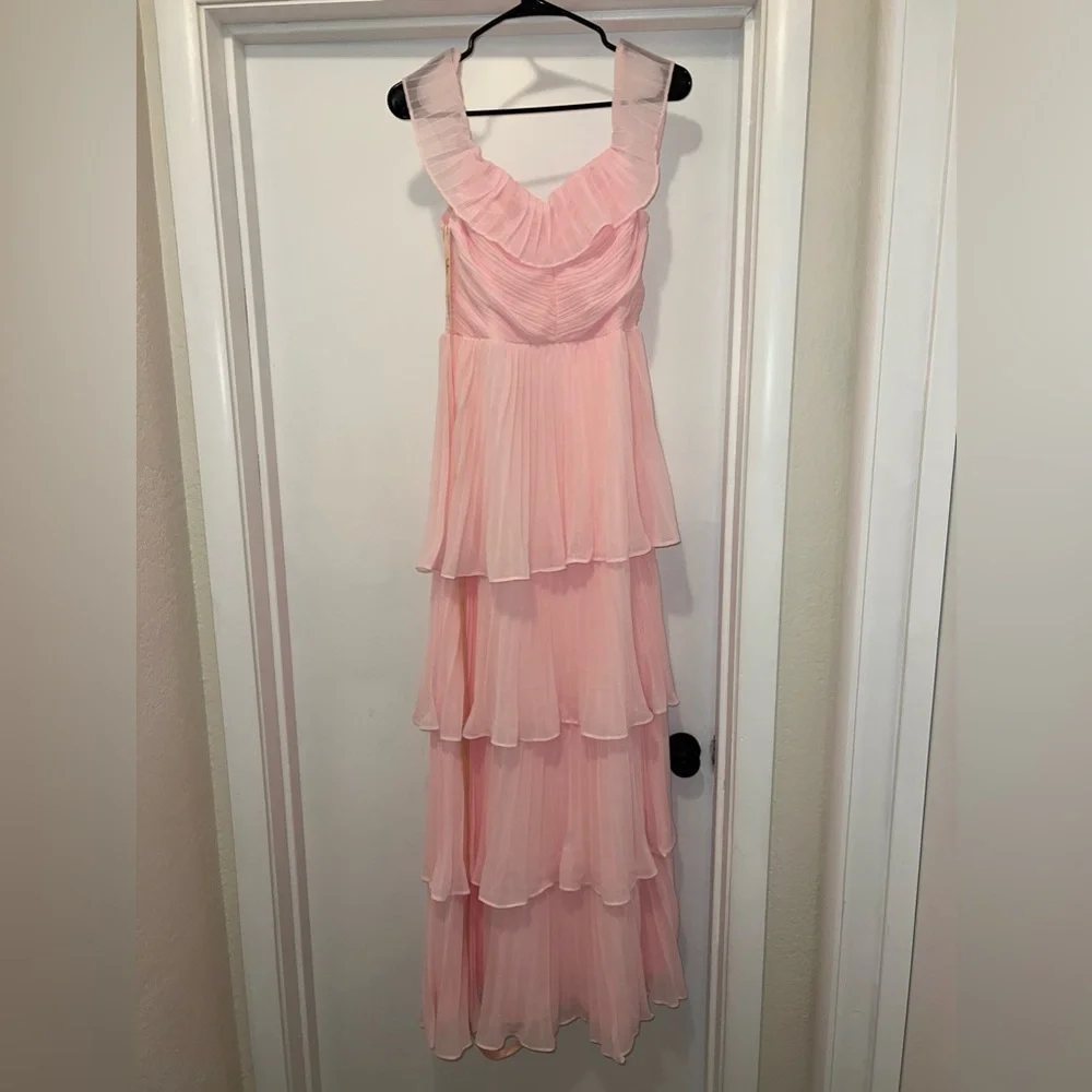 Pink Lulus Ruffled Dress - Picture 5 of 7